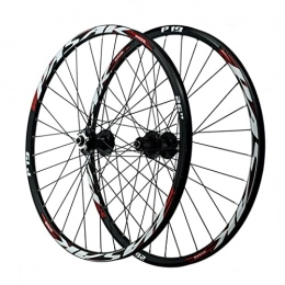 lzdasczz Roues VTT Paire de Roues de vélo VTT 26 / 27.5 / 29 Pouces, Frein à Disque en Alliage d'aluminium à dégagement Rapide 24H Roues de vélo adaptées à la Jante de Roue de Cassette 7-11 Vitesses