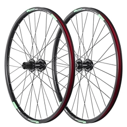 SHBH Pièces de rechanges Paire de Roues VTT 26'' Frein à Disque Jante de vélo à dégagement Rapide Ensemble de Roues Avant arrière Roues de vélo de Montagne Moyeu 32H pour Cassette 7 / 8 / 9 / 10 Vitesses 2300g (Color : Green, Size