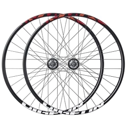 SHBH Pièces de rechanges Paire de Roues VTT 27, 5'' Frein à Disque Roues de vélo de Montagne Jante de vélo Roues Avant arrière à dégagement Rapide Moyeu 32H pour Cassette 7 / 8 / 9 / 10 Vitesses 2800g (Color : Red, Size : 27.5'')