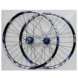 PHOCCO Roues VTT PHOCCO 26 / 27.5 / 29'' Roues De Vélo VTT Frein À Disque Jantes De Bicyclette Libération Rapide 32H Roue Avant-arrière Moyeu pour Cassette 7 / 8 / 9 / 10 / 11 Vitesses (Color : Blue, Size : 27.5in)