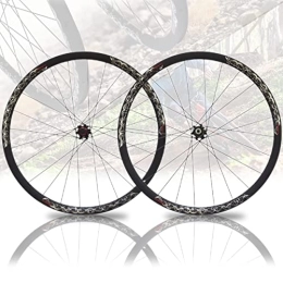 PHOCCO Pièces de rechanges PHOCCO Frein À Disque Roues De Vélo De Montagne 26'' Jante en Alliage Roulement Étanche QR Ensemble De Roues MTB 32 Trous 7-10 Vitesses Moyeu De Cassette (Color : 26'' Black)