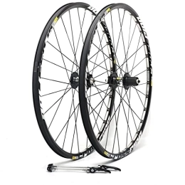 Puozult Roues VTT Puozult 27.5 Pouces Paire Roues Vélo Montagne Jeu Roues Vélo À Dégagement Rapide pour Frein À Disque Double Couche Moyeu Avant 2 Arrière 2 28 Trous 8-9-10 Vitesses