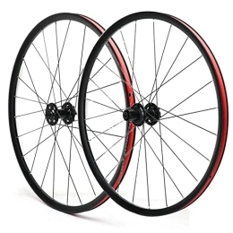 Puozult Roues VTT Puozult Paire Roues Frein À Disque 27.5 Pouces VTT Roue Avant Arrière Double Couche Jante Alliage D'aluminium 24 Trous Jante À Dégagement Rapide pour 7 8 9 10 11 Vitesses