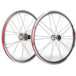 QERFSD Pièces de rechanges QERFSD 20 Pouces 406 Roues Vélo Montagne Roues De Vélo 7-11 Vitesses Roues Avant Arrière 100-130mm V Frein 20 / 24 Trous 4 Peilin Dégagement Rapide en Acier Inoxydable