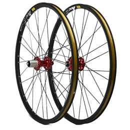 QERFSD Roues VTT QERFSD Paire Roues VTT 26"Frein À Disque À Dégagement Rapide 28H Roues Vélo Montagne Haute Résistance Jante en Alliage D'aluminium Roue Vélo Adaptée 7-10 Vitesses (Color : A)