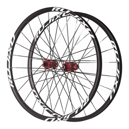 QHYRZE Roues VTT QHYRZE 26 / 27.5 / 29 Pouces Montagne De Vélo De Roues Frein À Disque Roues VTT Jante Axe Traversant Carbone Moyeu 24H 7 8 9 10 11 Vitesses Cassette 1590g (Color : Black, Size : 29'')