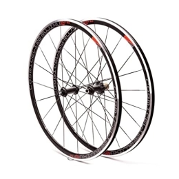 QHYRZE Pièces de rechanges QHYRZE 700C Vélo Route Paire De Roues V Frein Jante 30mm 18 / 21 Trous Libération Rapide Fibre Carbone Moyeu 7 / 8 / 9 / 10 / 11 Vitesse Cassette 1650g (Color : Black)