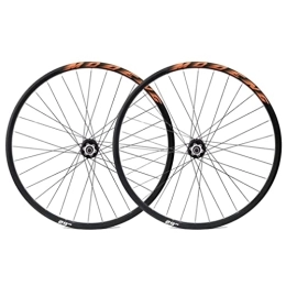 QHYRZE Roues VTT QHYRZE VTT Paire De Roues 26 / 27.5 / 29 Pouces Vélo De Jante Frein À Disque Roues Libération Rapide 32Trous Moyeu pour 7 8 9 10 11 12 13 Vitesse Cassette 2055g (Color : Orange, Size : 27.5'')