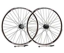 QHYRZE Roues VTT QHYRZE VTT Paire De Roues 26 29 Pouces Vélo De Jante Frein À Disque / V Libération Rapide Roues 32H Moyeu pour 7 8 9 10 Vitesse Cassette (Color : Black, Size : 26'')