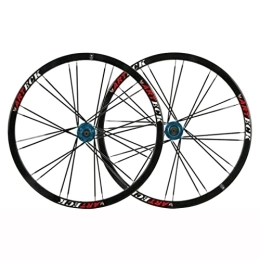 QHYRZE Roues VTT QHYRZE VTT Paire De Roues 26 Pouces Vélo De Jante Frein À Disque Roues Libération Rapide 24 Trous Moyeu pour 7 8 9 10 Vitesse Cassette 2342g (Color : Black, Size : 26'')