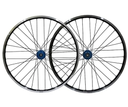 QHYRZE Pièces de rechanges QHYRZE Vélo De Jante 26 Pouces V / C Frein Disque Frein VTT Paire De Roues Libération Rapide 32 Trous Moyeu pour 7 8 9 10 Vitesse Cassette 2163g (Color : Blue, Size : 26'')