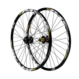 SJHFG Pièces de rechanges Roue Arrière Vélo 27, 5 Pouces, 15 / 12MM Jeu Roues de Vélo Montagne Frein À Disque 7 / 8 / 9 / 10 / 11 Vitesse (Color : Yellow, Size : 27.5in / 15mmaxis)