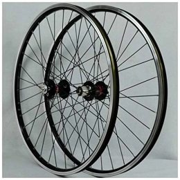 LHHL Pièces de rechanges Roues VTT 32H Paire Roues pour Vélo 26 Pouces Roue Vélo Montagne Jante en Alliage Double Couche Frein À Disque / Jante 7-11 Vitesses Moyeux Cassette Roulement Scellé QR