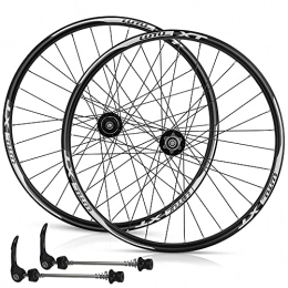 RUJIXU Pièces de rechanges RUJIXU Mountain Bike Wheelset 26" 27.5" 29 Pouces QR Roulements Scellés VTT À Frein À Disque Hybride Ultra Léger Double Paroi Alliage Jante Fit 7-11 Vitesse (Color : Black, Size : 29inch)