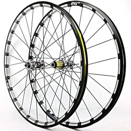 RUJIXU Pièces de rechanges RUJIXU Roue de vélo VTT 26 / 27, 5 / 73, 6 cm avec frein à disque QR et moyeu à roulement scellé pour roues libres 7-12 vitesses, accessoire de vélo 1750 g (couleur : QR argent, taille : 73, 7 cm)