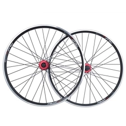 SJHFG Pièces de rechanges SJHFG Ensemble Roues Vélo, 32 Trous Libération Rapide Frein À Disque Jeu de Roues Frein V Vélo de Montagne 26 Pouces Jantes en Alliage D'aluminium (Color : Black)