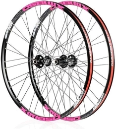 SLRMKK Roues VTT SLRMKK Roues de vélo, 26" / 27, 5" Frein à Disque de Roues de vélo à dégagement Rapide de Roues de vélo de Montagne Jantes en Alliage d'aluminium 32H pour Shimano ou Sram 8 9 10 11 Ges