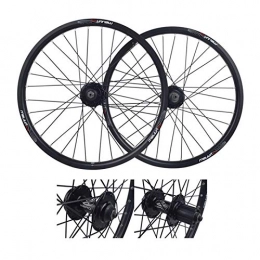 TYXTYX Roues VTT TYXTYX Essieux à dégagement Rapide Accessoire de vélo Paire de Roues de vélo de 20 Pouces, Jante de VTT à Double paroi à dégagement Rapide V-Brake Hybride / Disque de Trou de vélo de Montagne 7 8 9