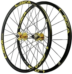 UPVPTK Pièces de rechanges UPVPTK 26 27.5 29In MTB Roue à vélos, Frein à Disque roulement à bicyclettes à bicyclettes for 7 8 9 10 11 Vitesse Cassette QR Roues de vélo de Montagne Wheels (Color : Gold, Size : 29inch)