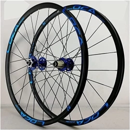 UPVPTK Roues VTT UPVPTK 26 / 7.5 / 29"Roues de vélo de Montagne, Alliage d'aluminium Rouge de Refuge Rapide Roues de Frein à Disque for 8 9 10 11 12 Vitesses Wheels (Color : Blue, Size : 26INCH)