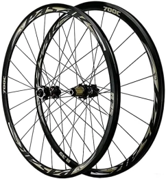 UPVPTK Pièces de rechanges UPVPTK Set de Roue de vélo de Montagne de la Route 700C, Frein à Double Mur Double V / c Roue arrière Avant de Frein 7 8 9 10 11 12 Vitesses Volants Wheels (Color : Black, Size : Thru axle)