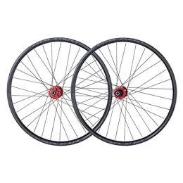 ZYHDDYJ Pièces de rechanges Vélo Roues Roue Vélo VTT Paire Roues Vélo Montagne 26 27, 5 29 Pouces Frein À Disque 32H 120 Sons Libération Rapide Arbre Baril Pour Roue Libre 8 9 10 11 Vitesses ( Color : Red hub , Size : 26 inch )