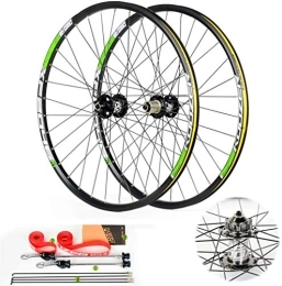 Erik Xian Pièces de rechanges Vélos électriques Kit de conversion 26 / 27, 5 pouces Vélo de montagne Set Roues à double paroi en alliage d'aluminium VTT dégagement rapide roue Frein à disque 32H 8-11 Vitesse Convient pour la plupar