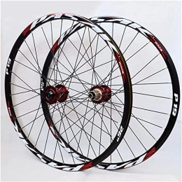 SJHFG Pièces de rechanges Wheelset 26 27, 5 29 pouces de roues de vélo de montagne, 32h à l'essieu VTT Cassette en alliage à double mur à double cassette scellé le frein à disque de roulement à scellé 7-11 vitesse road Wheel