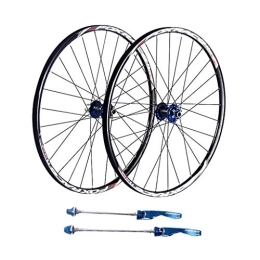 WRNM Roues VTT WRNM Vélo Roues 26 Pouces Montagne Paire De Roues De Vélo, Paroi Double Ultra-léger Fibre De Carbone Jante VTT Frein À Disque Hybride Disque 24 Trous 7 8 9 10 Vitesse 100mm (Color : A, Size : 26inch)