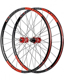 WXX Roues VTT WXX 26 / 27.5" Mountain Bike Wheelset Double paroi Roue de Bicyclette à dégagement Rapide Frein à Disque US Valve 8-11 Vitesse, Rouge, 26 inch