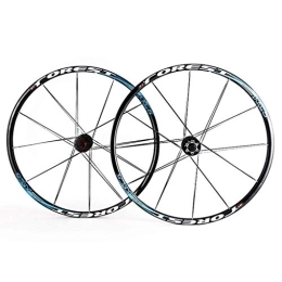 XCJJ Pièces de rechanges XCJJ Roues de vélo de montagne de 26 / 27, 5 pouces, jeu de roues de vélo vtt frein à disque sur jante 7 8 9 10 11 vitesses roulements scellés moyeu vélo hybride de tourisme, Bleu, 27, 5 pouces