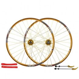 XCZZYC Roues VTT XCZZYC 26 Paire de Roues de vélo de Montagne, Jeu de Roues de vélo VTT Double Couche de Frein à Disque de Jante en Alliage Avant et arrière 32 Trous 7 8 9 10 Vitesses à dégagement Rapide