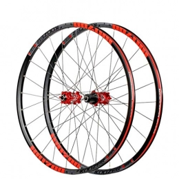 XCZZYC Pièces de rechanges XCZZYC Jeu de Jantes Jeu de Roues de vélo VTT 27, 5", Frein à Disque à Double paroi sur Jante 8 9 10 Moyeu à roulements scellés à 11 Vitesses (Couleur: Rouge, Taille: 27, 5 Pouces)