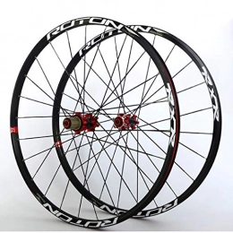 XCZZYC Pièces de rechanges XCZZYC Jeu de Roues VTT Roue Avant et arrière de vélo Jantes en Alliage à Double paroi 26 / 27, 5 / 29"Moyeux en Carbone Frein à Disque QR 24H Roulement scellé NBK pour Cassette 7-11 Vitesses