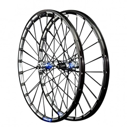 XCZZYC Pièces de rechanges XCZZYC Paire de Roues de vélo 26 / 27.5in, Double paroi 24 Trous à dégagement Rapide VTT VTT Jante Roue arrière vélo