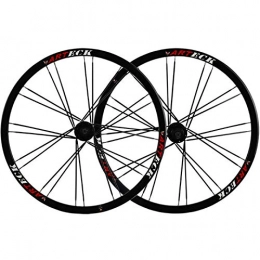 XCZZYC Pièces de rechanges XCZZYC Paire de Roues de vélo 26 Pouces VTT Frein à Disque Roue de vélo 24 Rayons pour Volant à Cassette 7-10 Vitesses QR 2342g