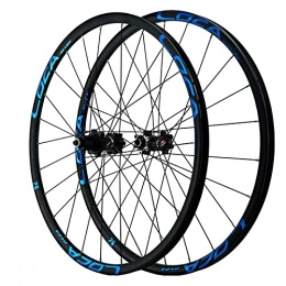 XCZZYC Roues VTT XCZZYC Paire de Roues de vélo de Montagne de 26 Pouces, Frein à Disque en Alliage d'aluminium à Double paroi Jante Hybride / VTT 24 Trous pour 8-12 Vitesses