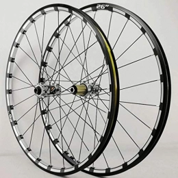 XCZZYC Pièces de rechanges XCZZYC Paire de Roues de vélo VTT 26 27, 5 29 Pouces Jantes de vélo CNC à Travers essieu Frein à Disque DH Roues de Cyclisme moyeu de roulement scellé 24 Trous Cassette 7-11 Vitesses