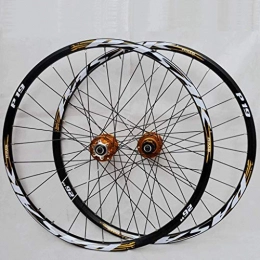 XCZZYC Pièces de rechanges XCZZYC Paire de Roues de vélo VTT 26 / 27, 5 / 29 Pouces à dégagement Rapide vélo Roue Avant et arrière Frein à Disque Roues de Cyclisme Jantes à Double paroi Cassette 32 Trous 7-11 Vitesses (couleu