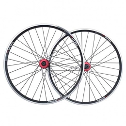 XCZZYC Roues VTT XCZZYC Paire de Roues de vélo VTT 26 Pouces à Double paroi en Alliage à Disque / Frein sur Jante Roue de vélo à dégagement Rapide Cassette 7 / 8 / 9 / 10 Vitesses (Couleur: Noir, Taille: 26 Pouces)