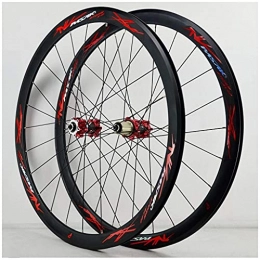 XCZZYC Pièces de rechanges XCZZYC Paire de Roues de vélo VTT 700C Roues de Cyclisme 29 Pouces Double paroi en Alliage d'aluminium 40mm V Frein à Disque de Frein Roue de Jante de vélo de Course