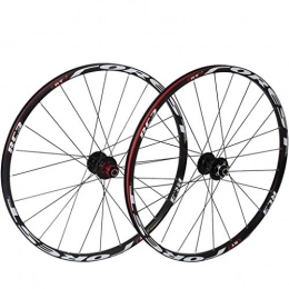 XCZZYC Roues VTT XCZZYC Roue de vélo 26 / 27.5 Pouces Jante en Alliage à Double paroi VTT Ensemble de Roues de vélo à dégagement Rapide roulement scellé moyeux de Cassette 24 Trous Frein à Disque 8 9 10 11 Vitesses