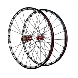 XCZZYC Roues VTT XCZZYC Roue de vélo 26 / 27.5 Pouces VTT Double paroi en Alliage Jante Ensemble de Roues de vélo moyeux en Carbone à dégagement Rapide Frein à Disque 24 Trous 8 9 10 11 Vitesses