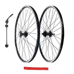 XCZZYC Pièces de rechanges XCZZYC Roues de vélo Roue de vélo 20 26 Pouces Paire de Roues de vélo VTT Jante en Alliage à Double paroi QR V / Frein à Disque Avant et arrière 8 9 10 Vitesses 32H Noir