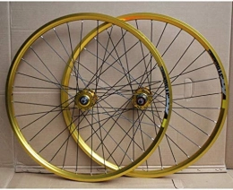 YSHUAI Roues VTT YSHUAI Roue de vélo VTT 61 cm double couche avec frein à disque / jante 8–10 vitesses 32H, doré