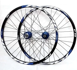 ZECHAO Roues VTT ZECHAO Paire de Roues de vélo de Montagne 26 / 27.5 / 29 ", 7-11 Vitesses moyeu de Cassette Frein à Disque en Alliage d'aluminium Avant 2 arrière 4 roulements Roue de vélo Wheelset (Color : Blue, Size :