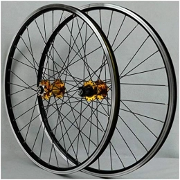 ZHTY Pièces de rechanges ZHTY Roue de vélo VTT Paire de Roues de vélo 26 Pouces Disque / Frein en V Jante en Alliage à Double paroi Moyeu de Cassette QR 7-11 Vitesses Roulement scellé à Rayons en Acier 32H Roue de vélo