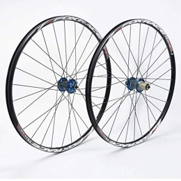 ZHUYU Roues VTT ZHUYU Roues vélo 26 Pouces 27.5 Mountain Bike Racing Wheelset en Alliage à Double paroi Carbone Tambour Quick Release Frein à Disque Compatible 7-11 Vitesse (Size : 26inch)