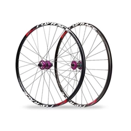 ZWB Roues VTT ZWB Ensemble De Roues De Vélo De Montagne 26 / 27.5 Pouces Double Paroi À Dégagement Rapide Jante Frein À Disque 120 Anneau Moyeu en Fiber De Carbone 24 Trous 7-8-9-10 Vitesse