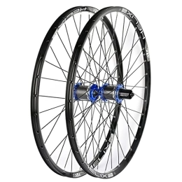 ZYHDDYJ Pièces de rechanges ZYHDDYJ Vélo Roues 26" 27, 5 Pouces 29er Paire Roues VTT Jeu Roues Vélo Montagne Alliage D'aluminium avec QR Frein À Disque Vanne Presta Convient À 8 9 10 11 Vitesses (Color : Blue, Size : 26 inch)